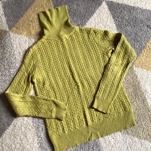 Eddie Bauer Light Green Turtleneck Sweater